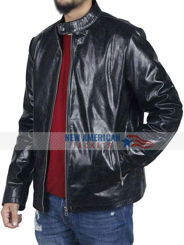 Cafe Racer Black Leather Jacket