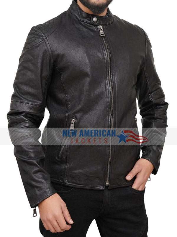Cafe Racer Black Quilted Jacket