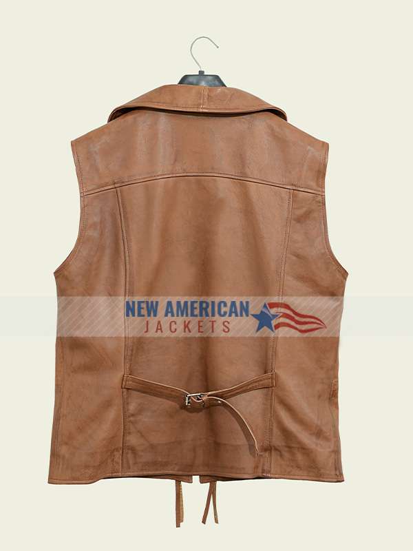 Bonanza Lorne Greene Brown Leather Vest