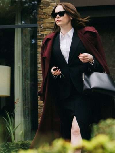 Buy Emma Stone Bugonia Trench Coat