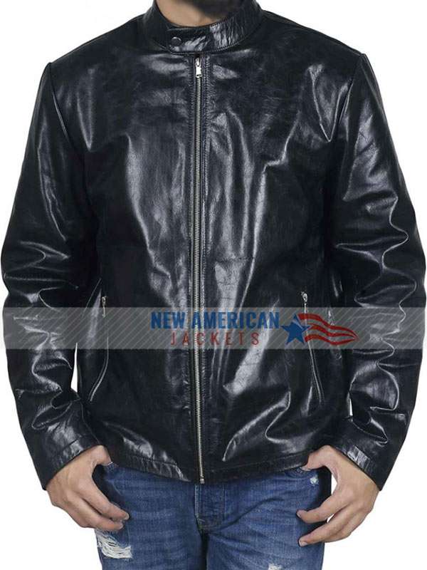 Men’s Black Leather Biker Jacket