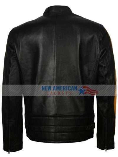 Black and Yellow Leather Jacket
