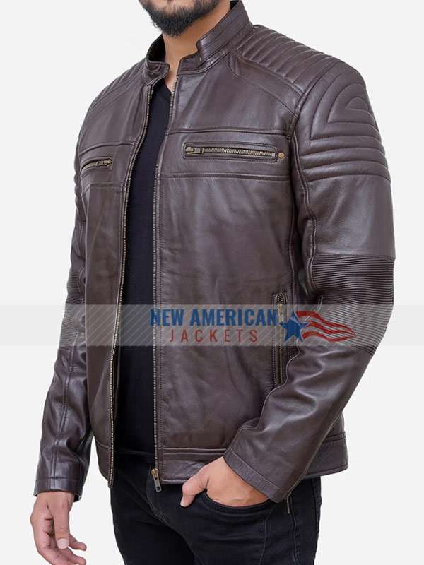 Genuine Brown Motorcycle Leather Jacket