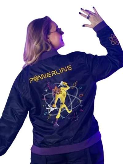 Cakeworthy Powerline Black Bomber Jacket