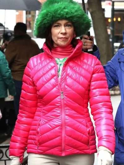 TV Series Elsbeth Carrie Preston Pink Puffer Jacket
