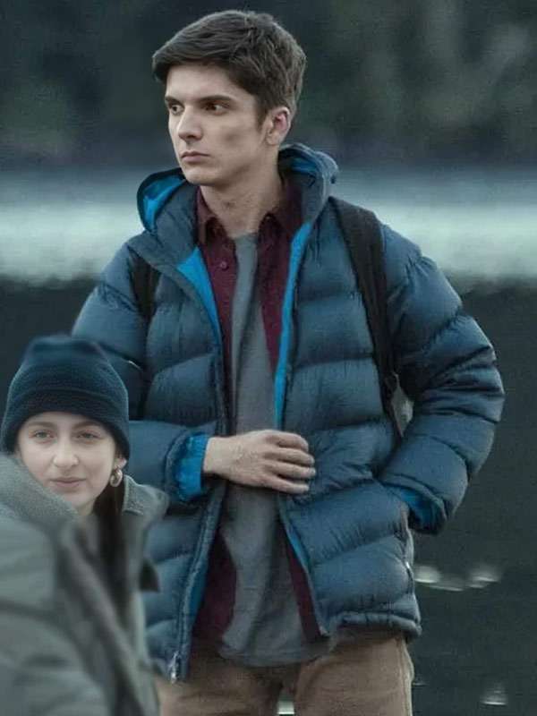 Caught Season 01 Bruno Meller Garay Blue Puffer Hooded Jacket
