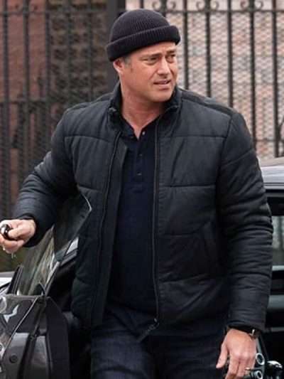 Chicago Fire S13 Kelly Severide Black Puffer Jacket