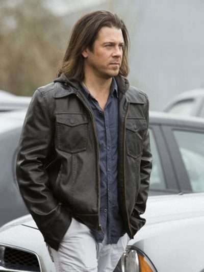 Christian Kane Leverage Redemption Black Leather Jacket