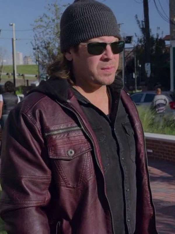 Buy Christian Kane Leverage Redemption Maroon Leather Jacket