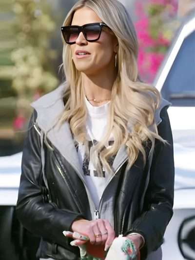 TV Series The Flip Off Christina Hall Black Leather Jacket