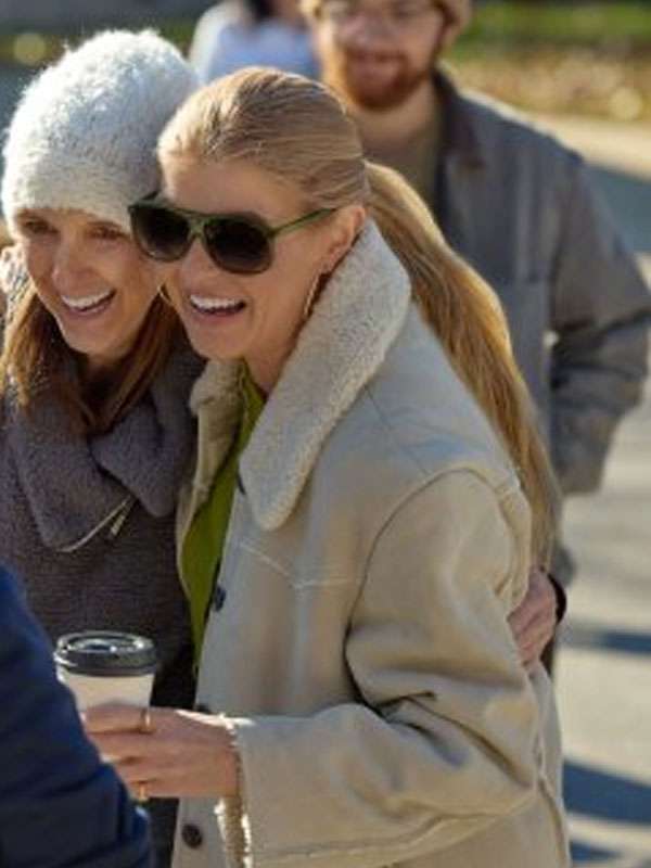 Shop Connie Britton The Motherhood Shearling Leather Jacket