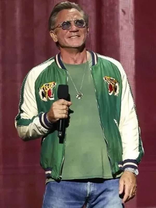 Daniel Craig Netflix Tudum 2025 Tiger Print Jacket