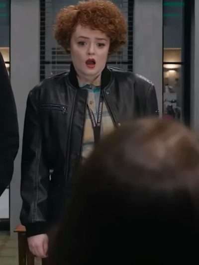 Buy Leah Byrne Dept Q Bomber Leather Jacket