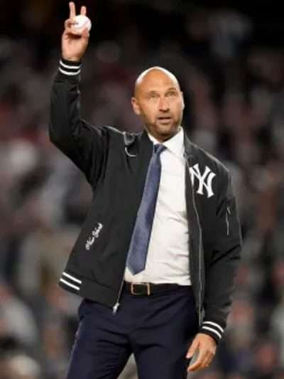 Derek Jeter Black New York Yankees Jacket For Sale