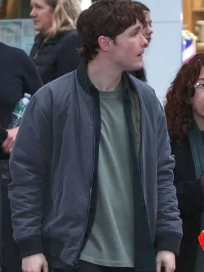 Shop Jack Alcott Dexter Resurrection Grey Bomber Jacket