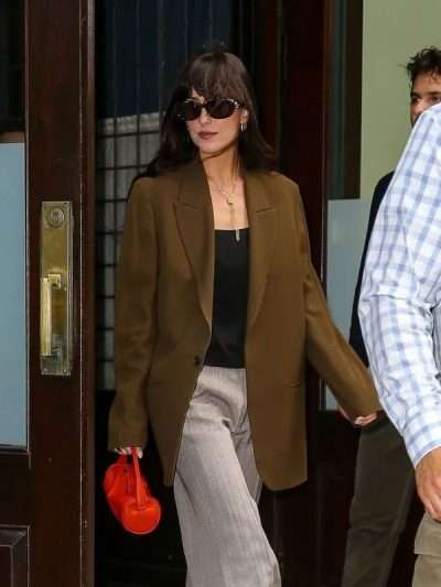 Shop Dakota Johnson 2025 Brown Blazer