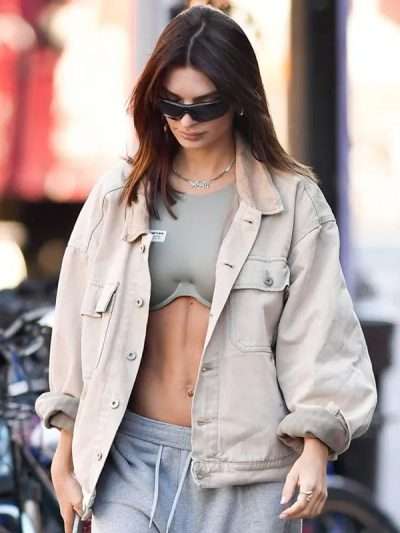 Emily Ratajkowski Cotton Jacket