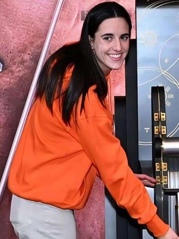 Caitlin Clark Orange Pullover Hoodie