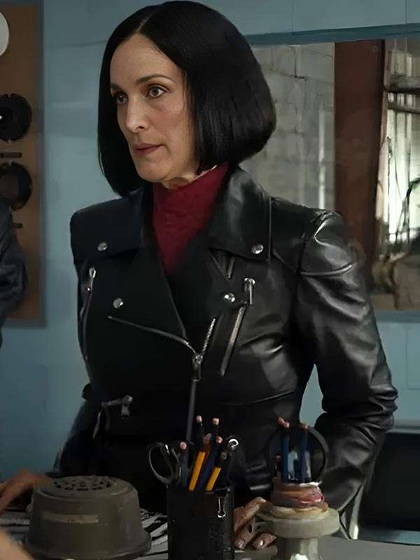 Carrie-Anne Moss FUBAR S02 Black Leather Jacket
