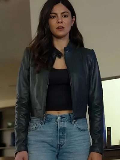 FUBAR 2025 Monica Barbaro Black Leather Jacket