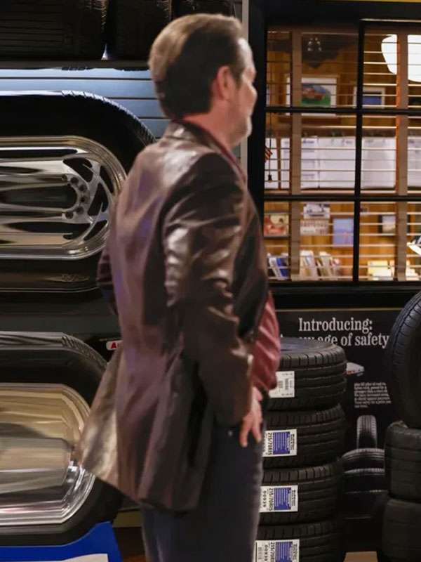 Georgie & Mandy's First Marriage Brown Leather Blazer