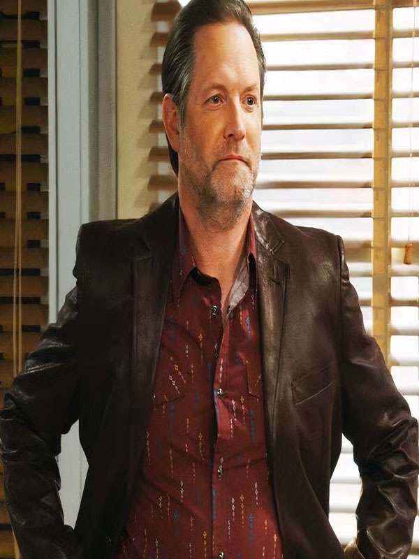 Georgie & Mandy's First Marriage Brown Leather Blazer