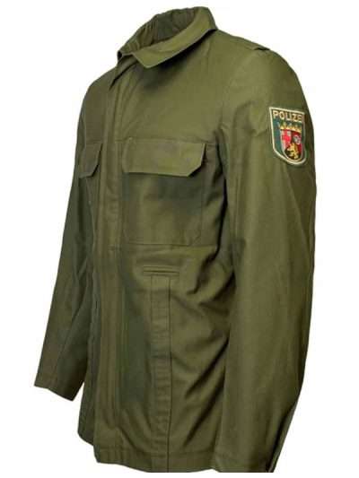German Police Green Cotton Field Jacket