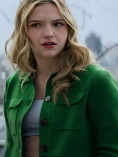 Goosebumps 2025 Cece Brewer Green Wool Jacket
