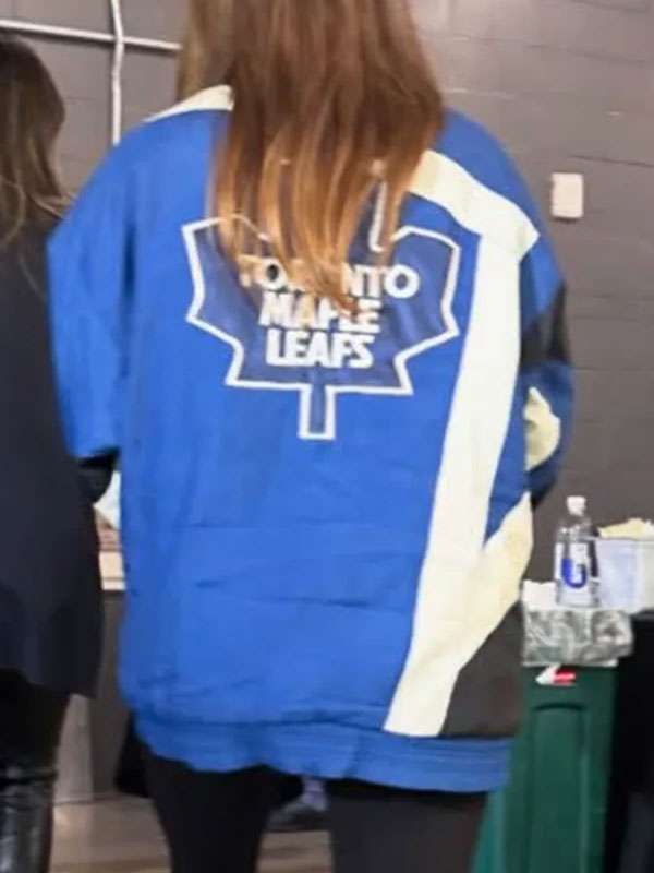 Hailey Bieber 2025 Toronto Maple Leafs Jacket