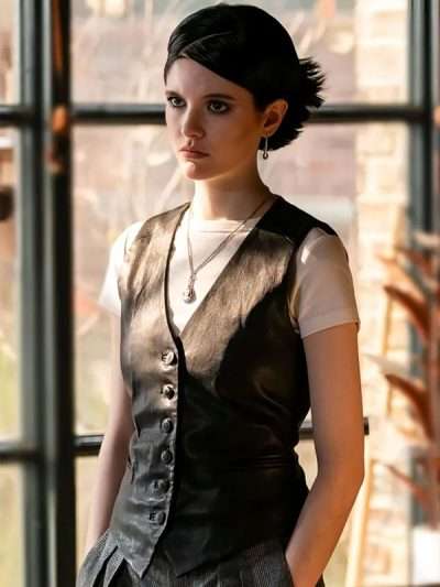 Law & Order: Organized Crime Jet Slootmaekers Black Leather Vest