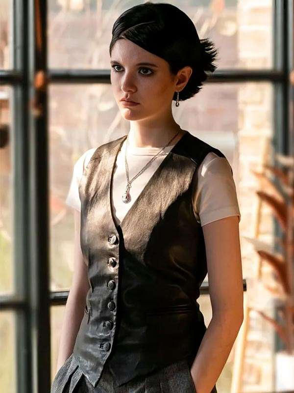 Law & Order: Organized Crime Jet Slootmaekers Black Leather Vest