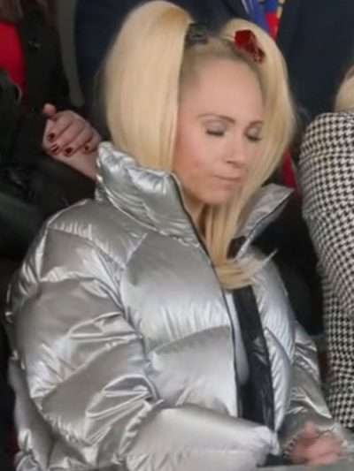 Juno Temple Ted Lasso S03 Silver Puffer Jacket