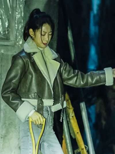 Gong Seung-yeon Karma 2025 Shearling Leather Jacket