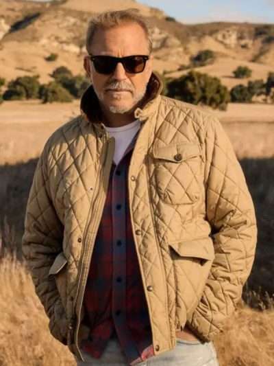 Kevin Costner’s The West 2025 Kevin Costner Quilted Jacket