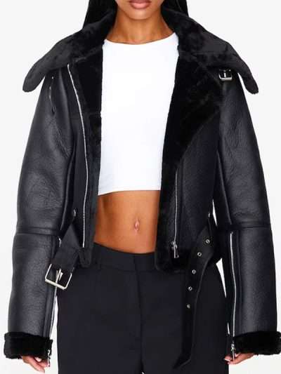 Buy Layla Taylor The Secret Lives of Mormon Wives 2025 Shearling Leather Jacket
