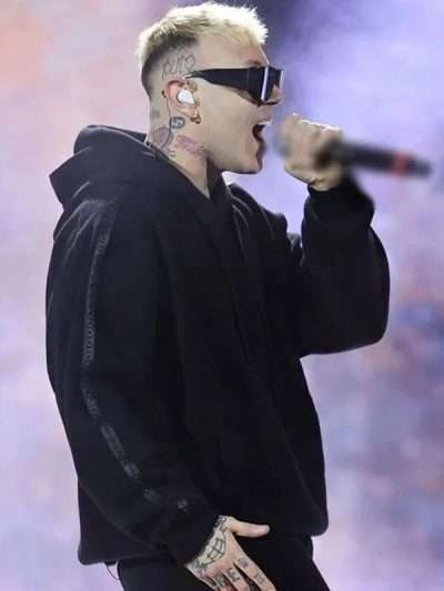 Music Festival Rapper Lazza 74th Sanremo Black Pullover Hoodie