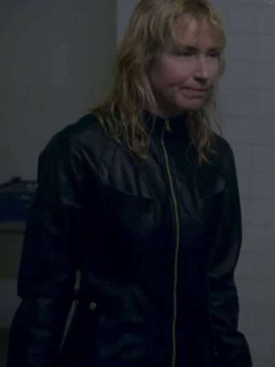 Leverage Redemption S01 Beth Riesgraf Black Leather Jacket