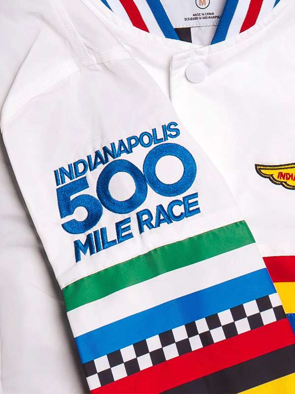 Get Lexie Hull Indianapolis 500 Mile Race Bomber Jacket
