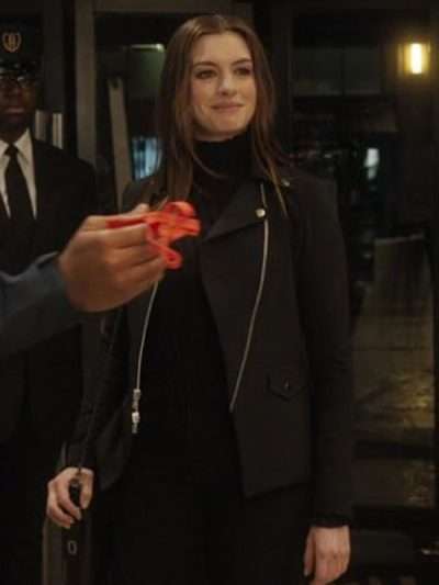 Locked Down Anne Hathaway Black Biker Jacket