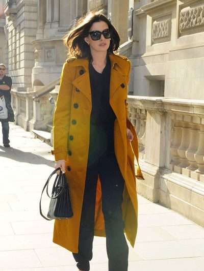 Anne Hathaway Mustard Trench Coat