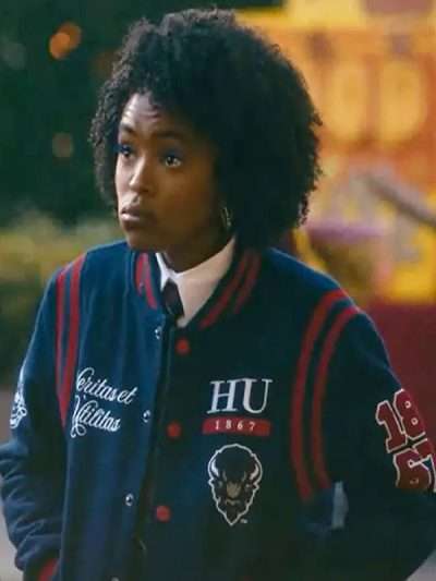 TV Series Forever 2025 Keisha Clark Blue Varsity Jacket