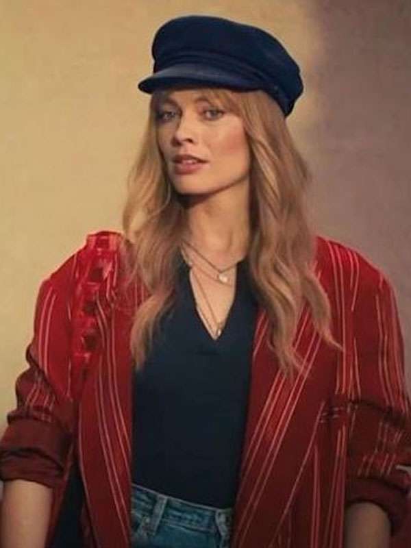 Margot Robbie A Big Bold Beautiful Journey Red Coat