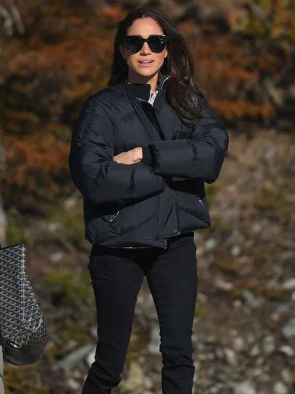 Meghan Markle Invictus Games 2025 Black Puffer Jacket