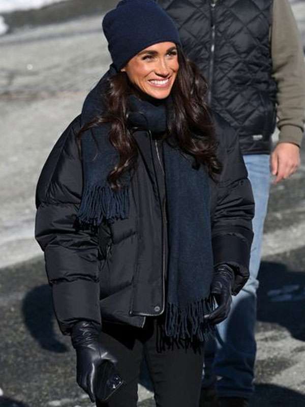 Meghan Markle Invictus Games Black Puffer Jacket
