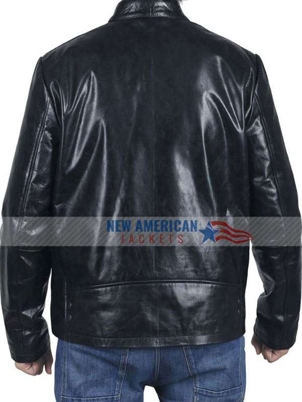 Mens Premium Black Cafe Racer Jacket