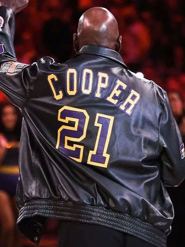 Michael Cooper Lakers Black Leather Jacket