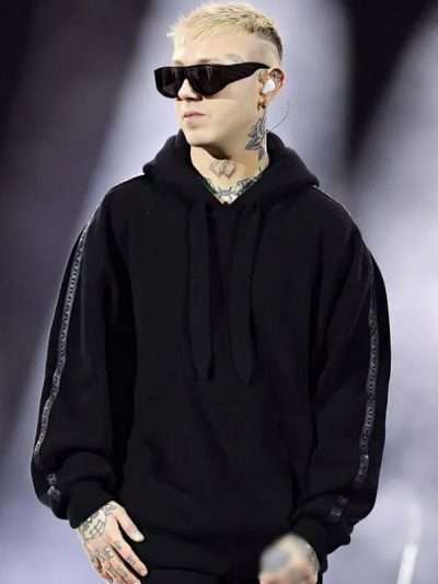 Lazza 74th Sanremo Black Pullover Hoodie