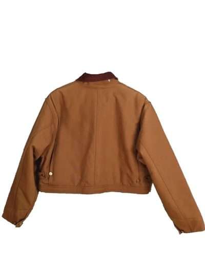 NY Yankees Brown Cropped Jacket
