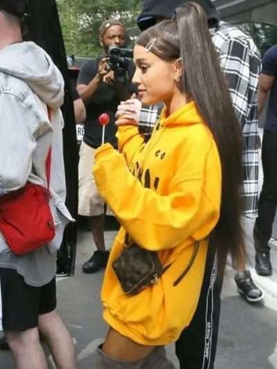 Ariana Grande Yellow Pullover Hoodie