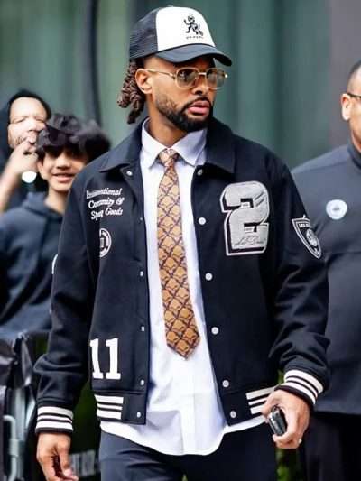 Australian Basketballer NYC 2025 Patty Mills Black Bomber Jacket